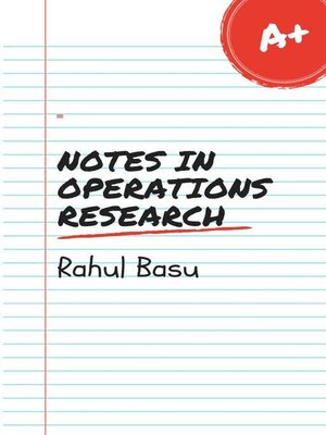 cover image of Notes in Operations Research